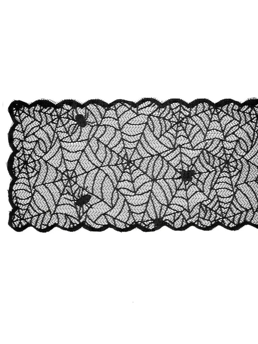 Lace Spider Web Halloween Table Runner